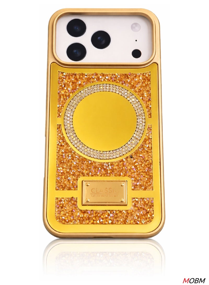 MOBM Case for iPhone 17 Pro Case with Mirror Cute Luxury Sparkle Glitter Diamond Crystal Rhinestone Protective Cover (iPhone "17 Pro") - Image 1